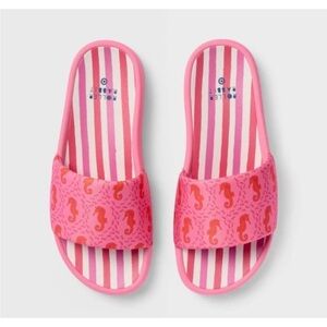 Target x Roller Rabbit Pink Seahorse Slide Sandals Size 7/8 NWT